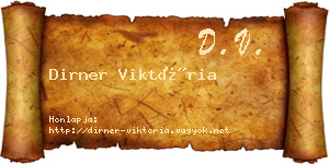 Dirner Viktória névjegykártya